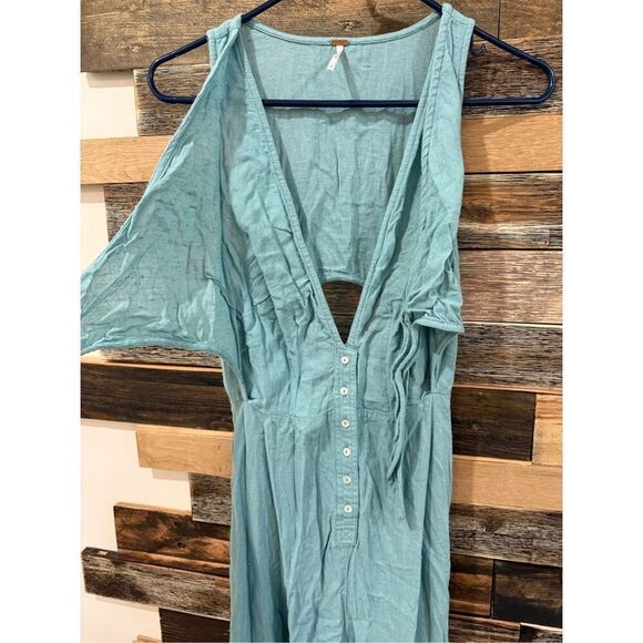 Free people cotton blend midi dress size S - Picture 3 of 9